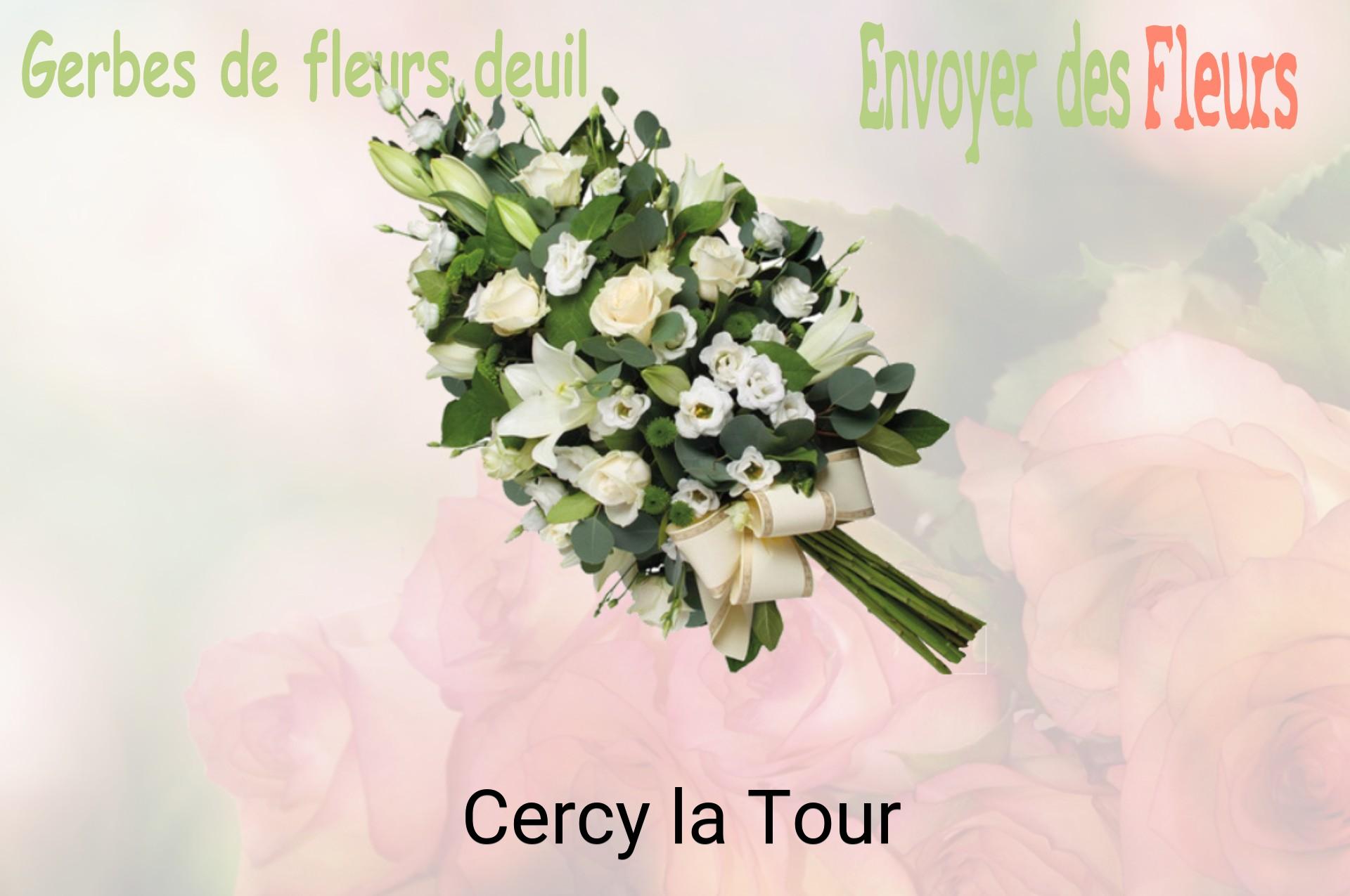 Gerbe de fleurs de deuil livrée à Cercy-la-Tour